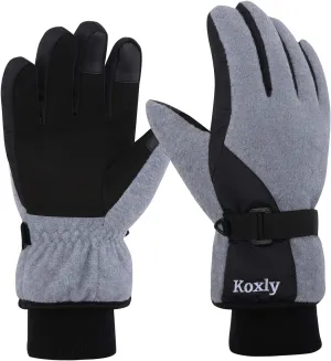 Winter Gloves Waterproof Windproof 3M Insulated Gloves 3 Fingers Dual-layer Touchscreen Gloves for Men and Women