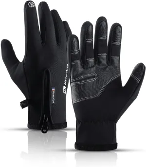 Winter Warm Gloves Men Women Touch Screen Waterproof Windproof Non-Slip Grips Glove, for Cycling Driving Running Hiking