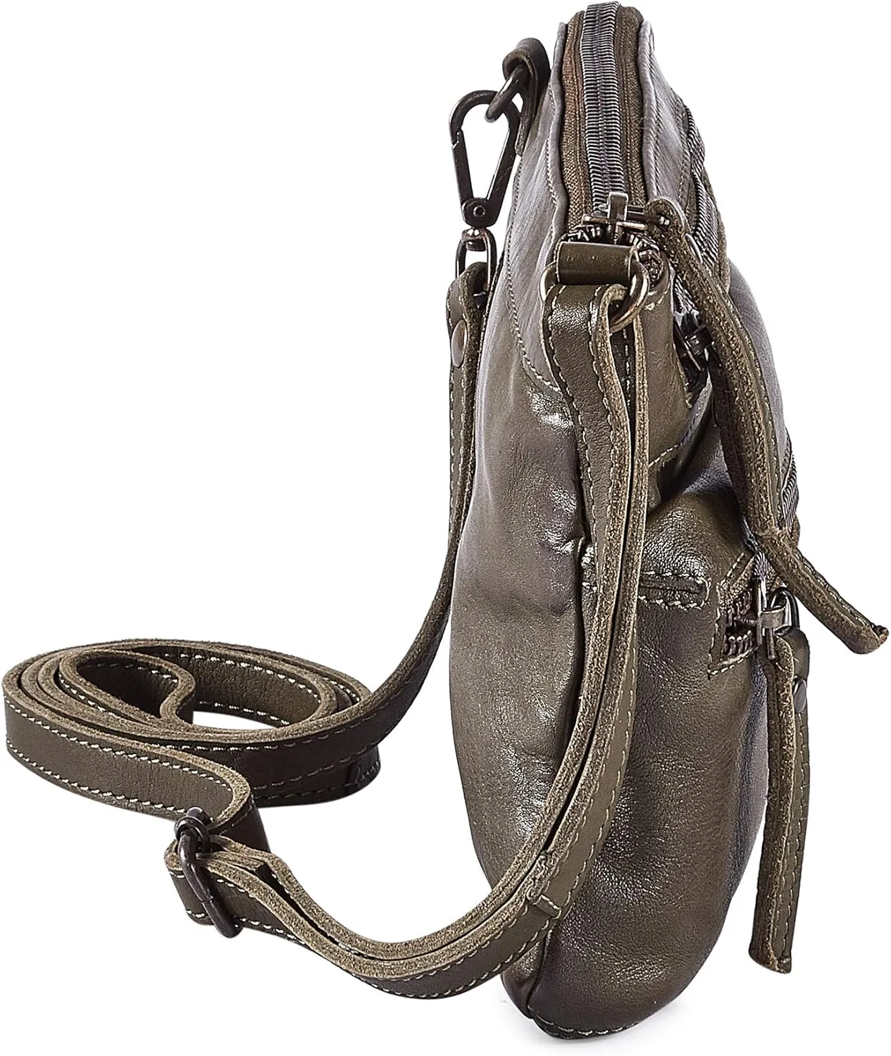 Wise Owl Accessories Small Crossbody Sling Bag Real Leather Purse for Women Crossover Trendy Shoulder Handbag