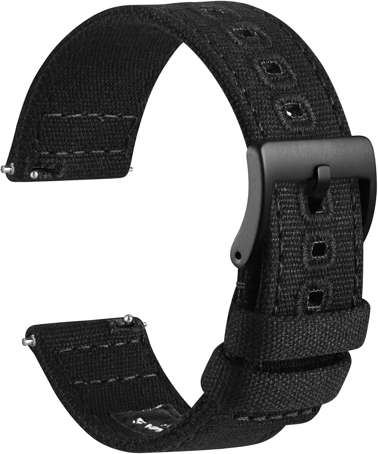 WOCCI Watch Bands, Sailcloth Canvas Fabric, Quick Release, Compatible Watch Lug Width 18mm 19mm 20mm 22mm 24mm