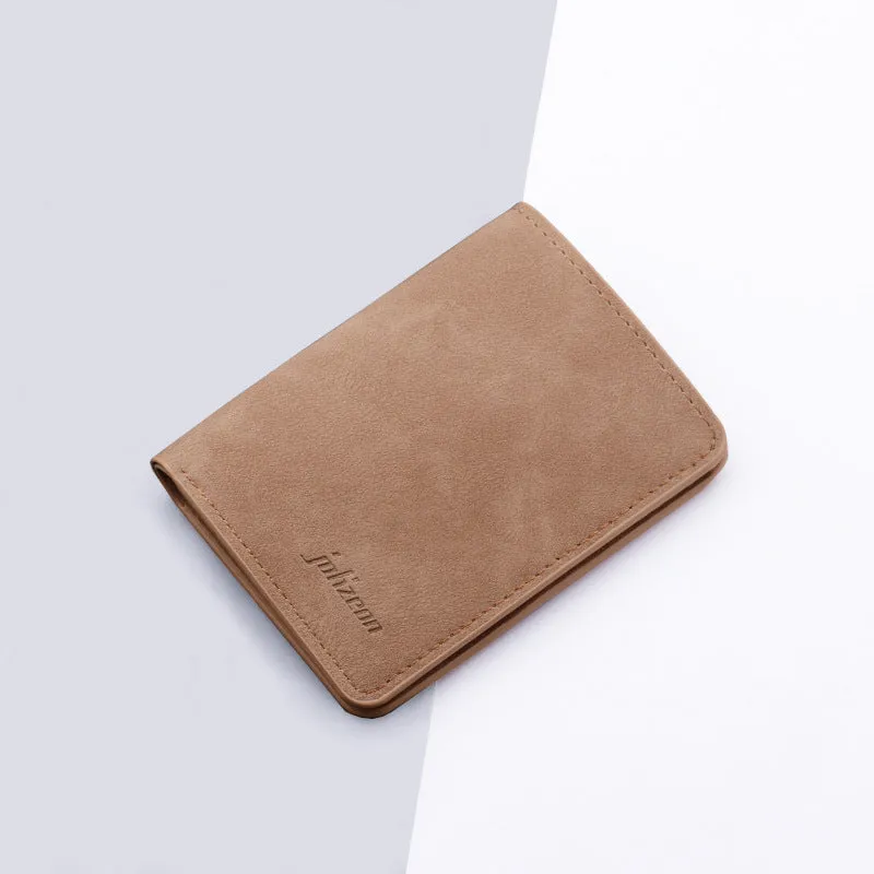 Women's & Men's Mini Driving License Leather Multiple Slots Men's Wallets