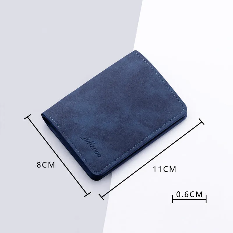 Women's & Men's Mini Driving License Leather Multiple Slots Men's Wallets