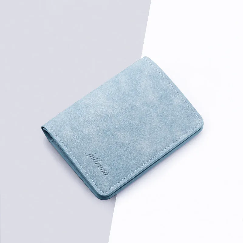 Women's & Men's Mini Driving License Leather Multiple Slots Men's Wallets