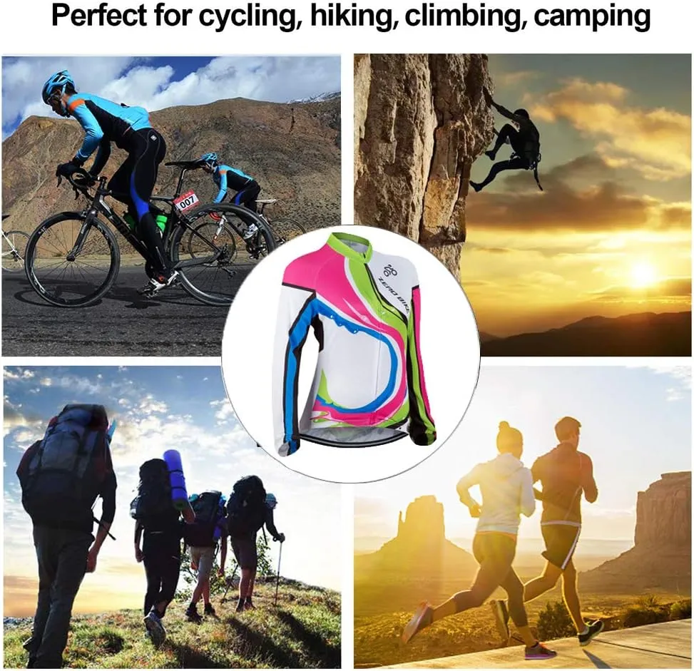Women's Breathable Long Sleeve Cycling Suit 3D Gel Padded Bicycle Cloting Pants Set UV Protective