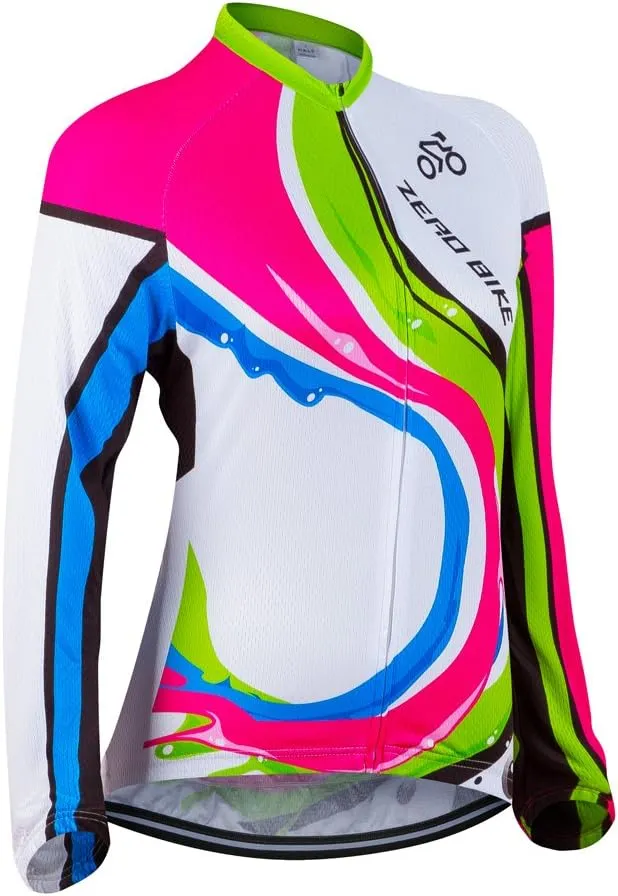 Women's Breathable Long Sleeve Cycling Suit 3D Gel Padded Bicycle Cloting Pants Set UV Protective
