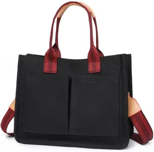 women's canvas retro wide shoulder strap crossbody bag shoulder bag handbag