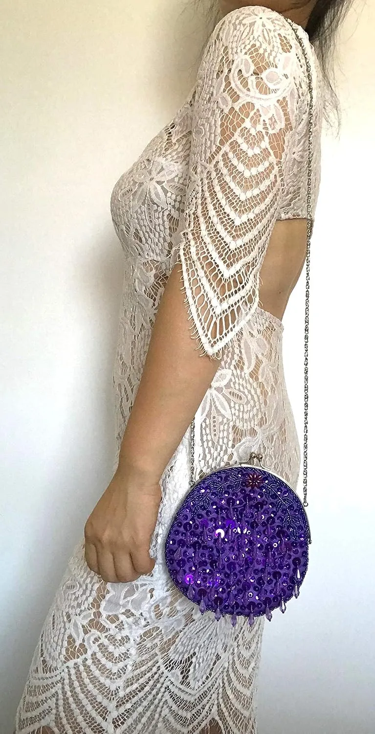 Women's clutch Small sequins evening purse bag for Cocktail Party Prom Wedding Banquet