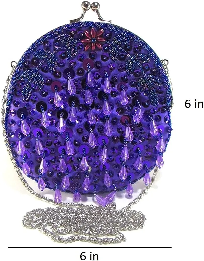Women's clutch Small sequins evening purse bag for Cocktail Party Prom Wedding Banquet