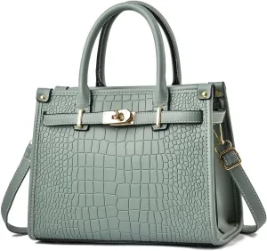 Women's Crocodile Satchel Handbag, Satchel Purse Shoulder Handbag, Top Handle Tote Handbags