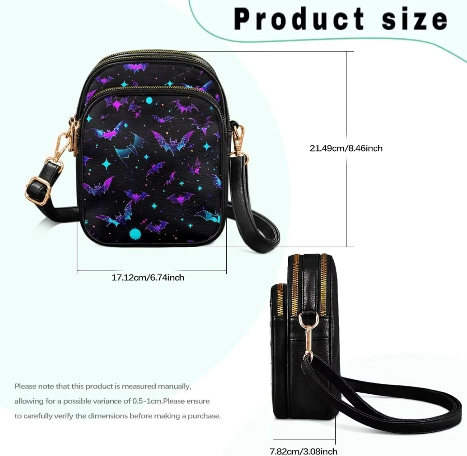 Womens Crossbody Bag Small Messenger Bag Crossbody Purse Cell Phone Bag Wallet Purses Adjustable Strap