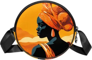 Women's Crossbody Handbags, Travel Purse, Cross Body Bag, African Woman Painting