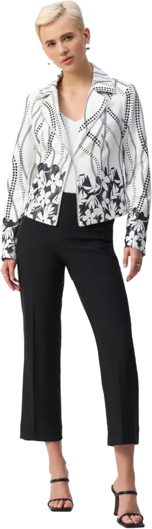 Women's Faux Suede Floral Print Jacket