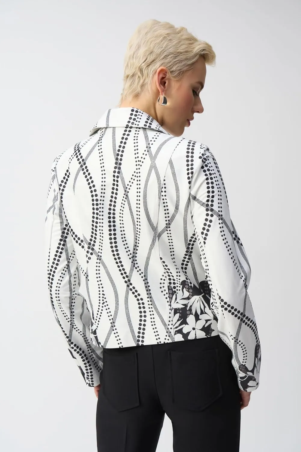 Women's Faux Suede Floral Print Jacket