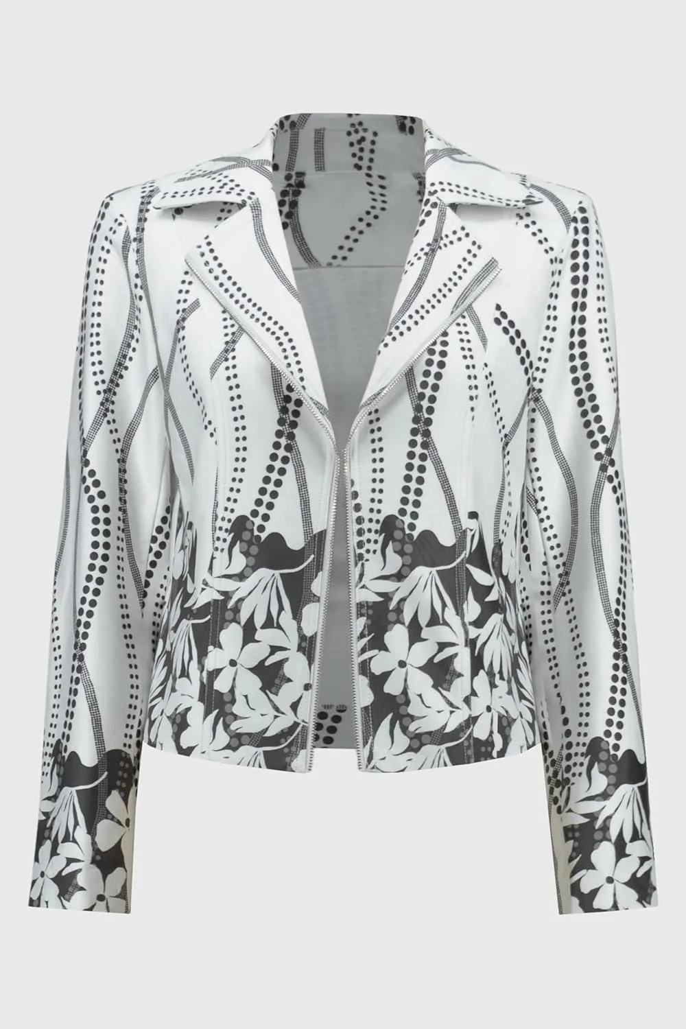 Women's Faux Suede Floral Print Jacket