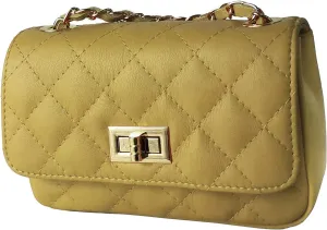 Women's Italian Handmade Genuine Leather Cleo Shoulder Bag/Purse/HandBag/Totebag With Beautiful Shoulder Strap (22 x 5 x 13 cm) - Mustard