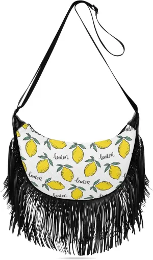 Women's PU Leather Chain Cross Body Bag, Shoulder Handbag Purse with Tassel for Ladies