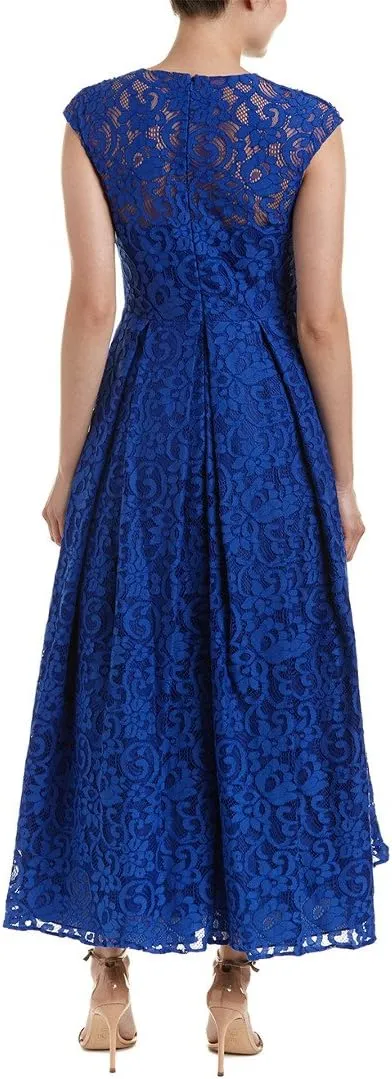 Women's Sleeveless Lace Hi Low W/Beaded Accents on Neckline