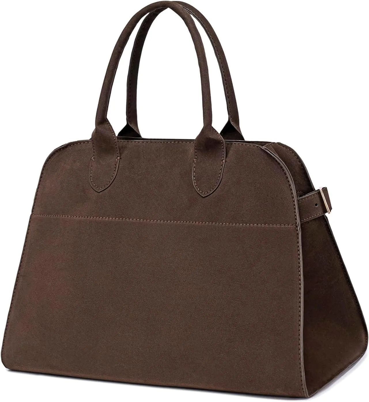 Women’s Suede Tote Bag, Large Brown Suede Leather Handbag, Suede Bag, Ideal for Daily Use, Work, Shopping