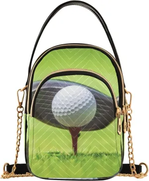 Women's Wave Cross Body Chest Bag, 52 inch Gold Chain Shoulder Handbag Purse
