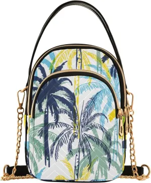 Women's Wave Cross Body Chest Bag, 52 inch Gold Chain Shoulder Handbag Purse