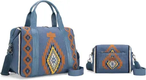 Wrangler Aztec Duffel Bag and Crossbody Bag Set