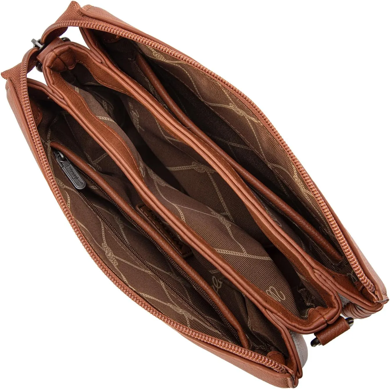 Wrangler Shoulder Bag for Women Crossbody Purse with Woven Strap