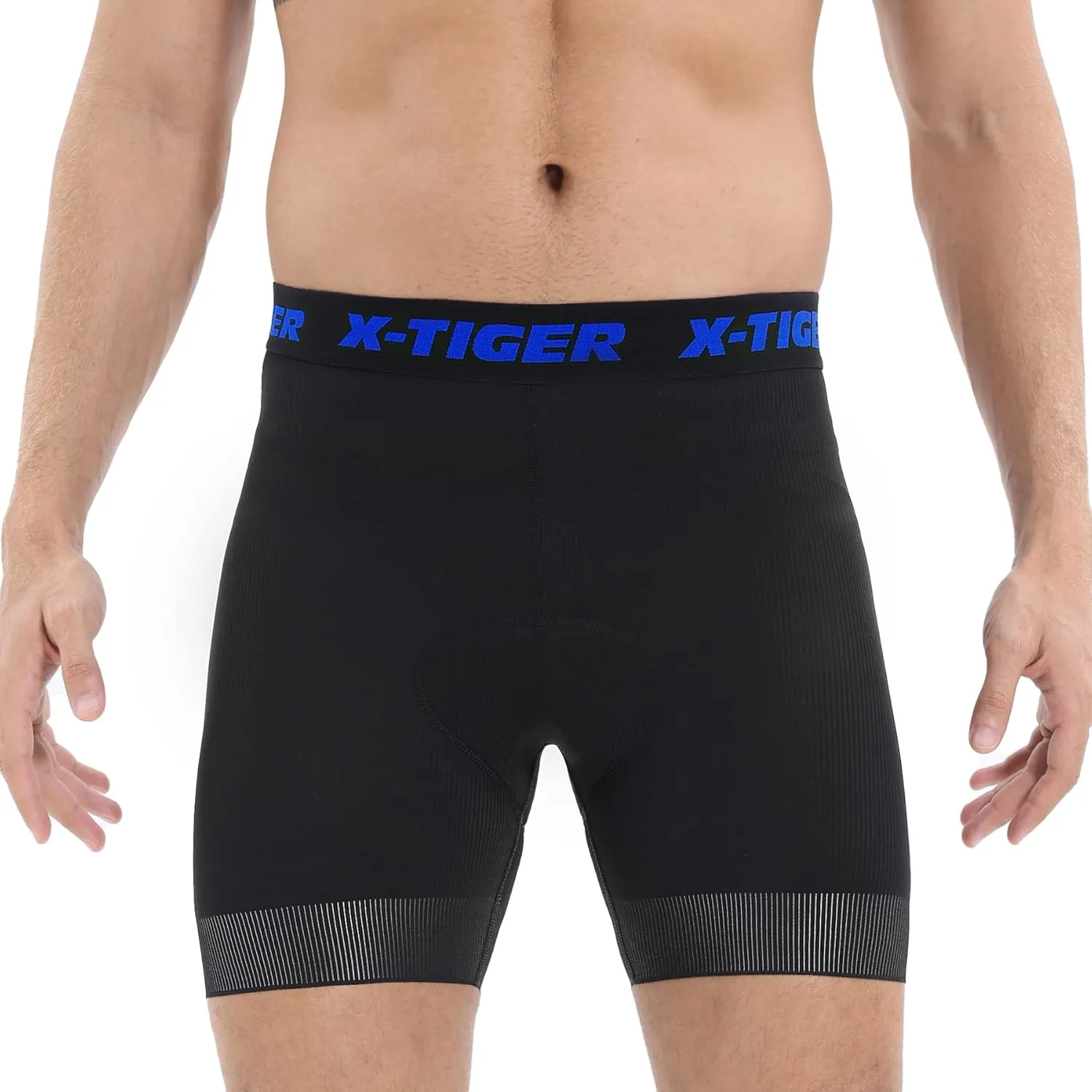 X-TIGER Cycling Underwear Mens Bike Shorts 5D Padded Mountain Biking Riding Shorts with Anti-Slip Leg,Bicycle Liner Shorts