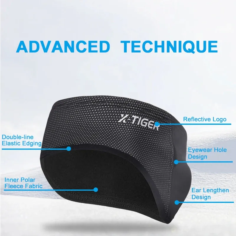 X-TIGER Outdoor Sports Cycling Headwear Winter Windproof Cycling Headband Cap Keep Warm Fleece Bike Equipment Ear Warmer