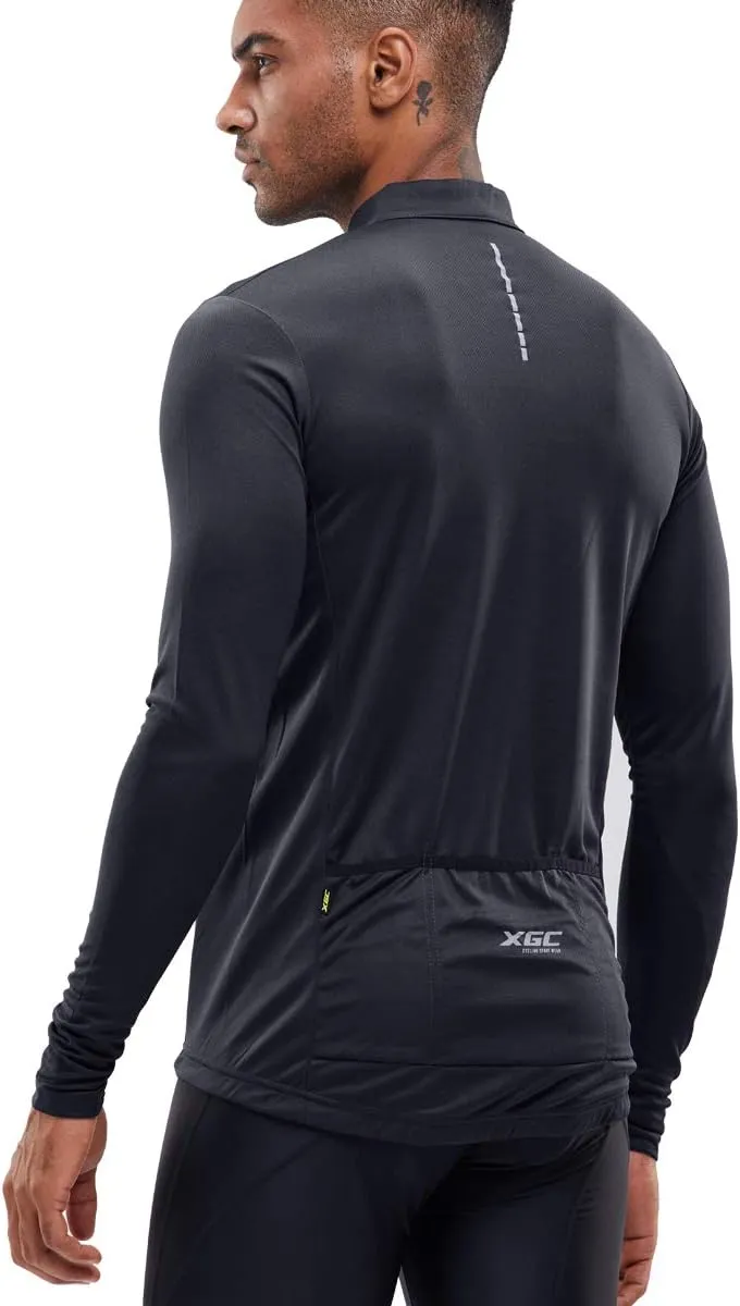 XGC Men's Short/Long Sleeve Cycling Jersey Bike Jerseys Cycle Biking Shirt with Quick Dry Breathable Fabric