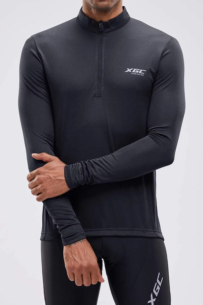 XGC Men's Short/Long Sleeve Cycling Jersey Bike Jerseys Cycle Biking Shirt with Quick Dry Breathable Fabric