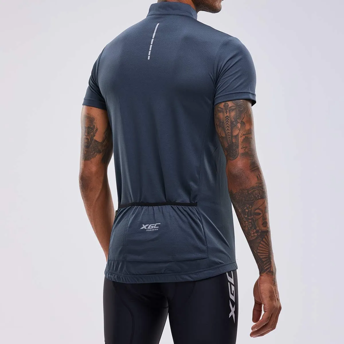 XGC Men's Short/Long Sleeve Cycling Jersey Bike Jerseys Cycle Biking Shirt with Quick Dry Breathable Fabric