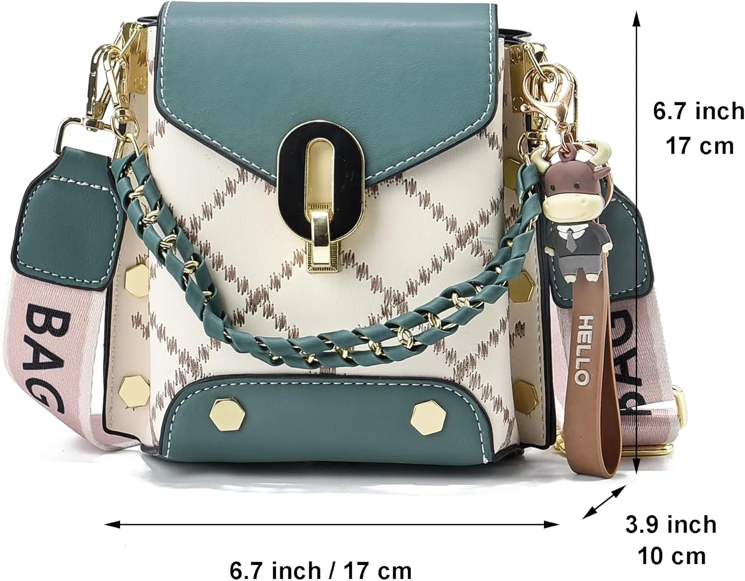 Xiaoyu Small Crossbody Bags for Women Fashion Cell Phone Purse Shoulder Handbags with Wide Strap