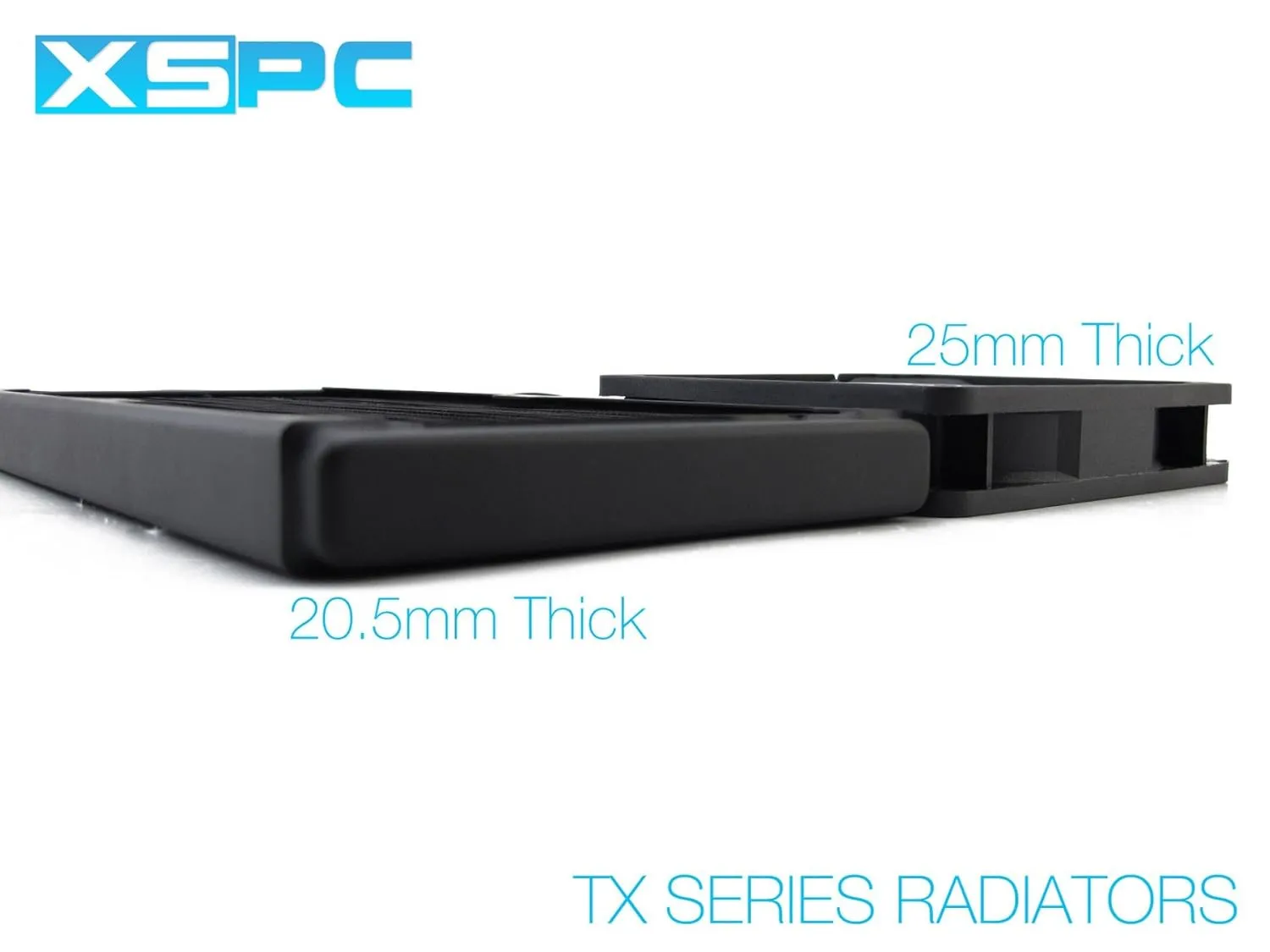 XSPC TX240 Crossflow Ultra Thin Radiator, 120mm x 2, Dual Fan, Black