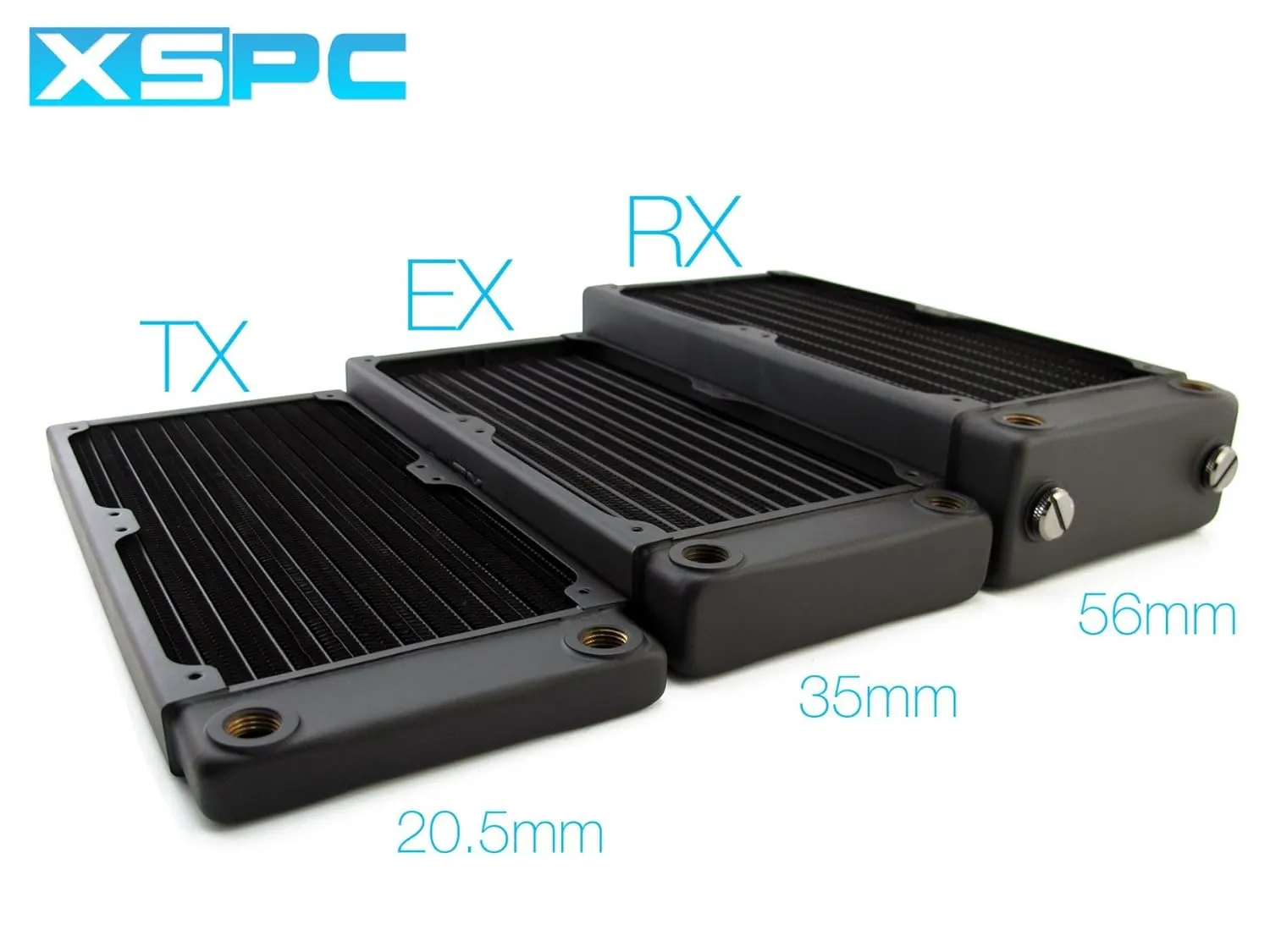XSPC TX240 Crossflow Ultra Thin Radiator, 120mm x 2, Dual Fan, Black