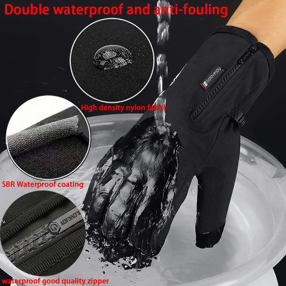 Y&R Direct Mens Winter Gloves -30℉Windproof Waterproof Touch Screen Gloves for Outdoor Work