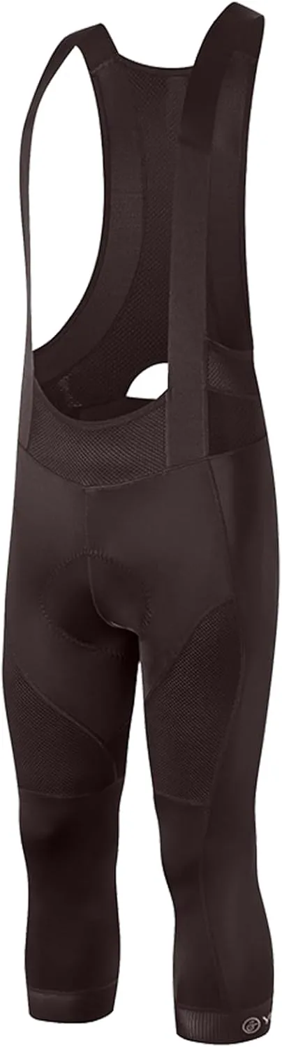 YKYWBIKE Cycling Bibs 3/4 Bike Bib Tights for Men - 4D Padded Bike Shorts, Breathable Mountain Biking Bicycle Pants