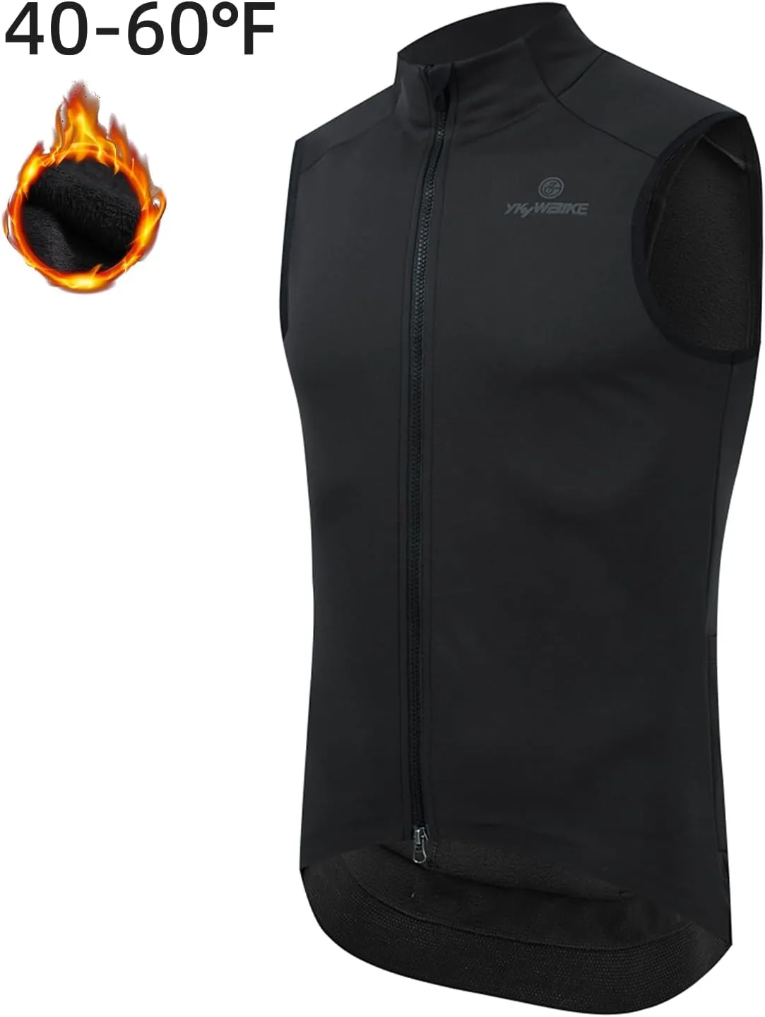 YKYWBIKE Winter Cycling Vest Windproof Waterproof Fleece Vest MTB Bike Bicycle Gilet Sleeveless Cycling Jacket