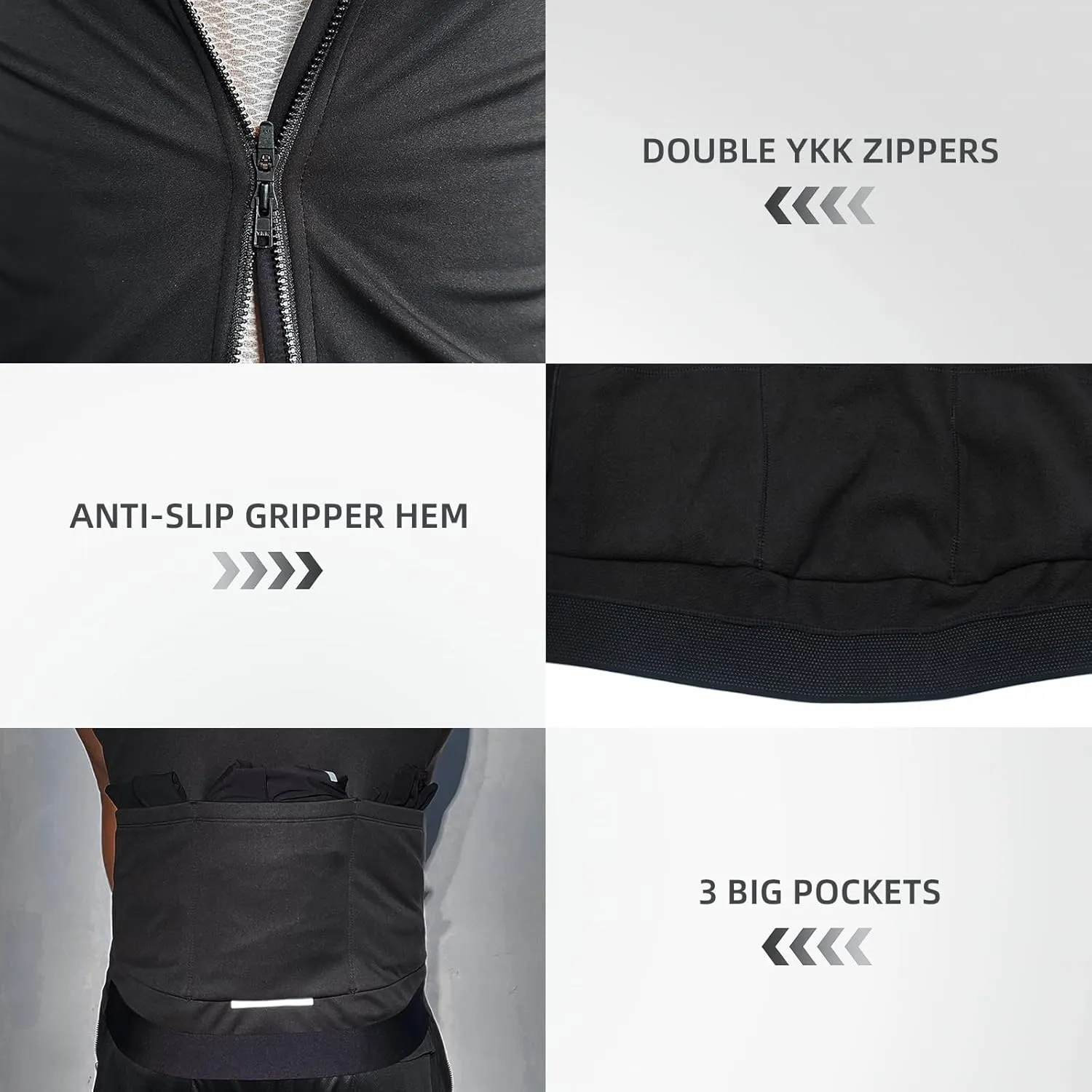 YKYWBIKE Winter Cycling Vest Windproof Waterproof Fleece Vest MTB Bike Bicycle Gilet Sleeveless Cycling Jacket