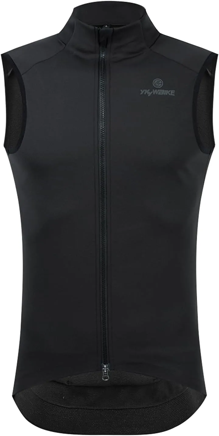 YKYWBIKE Winter Cycling Vest Windproof Waterproof Fleece Vest MTB Bike Bicycle Gilet Sleeveless Cycling Jacket