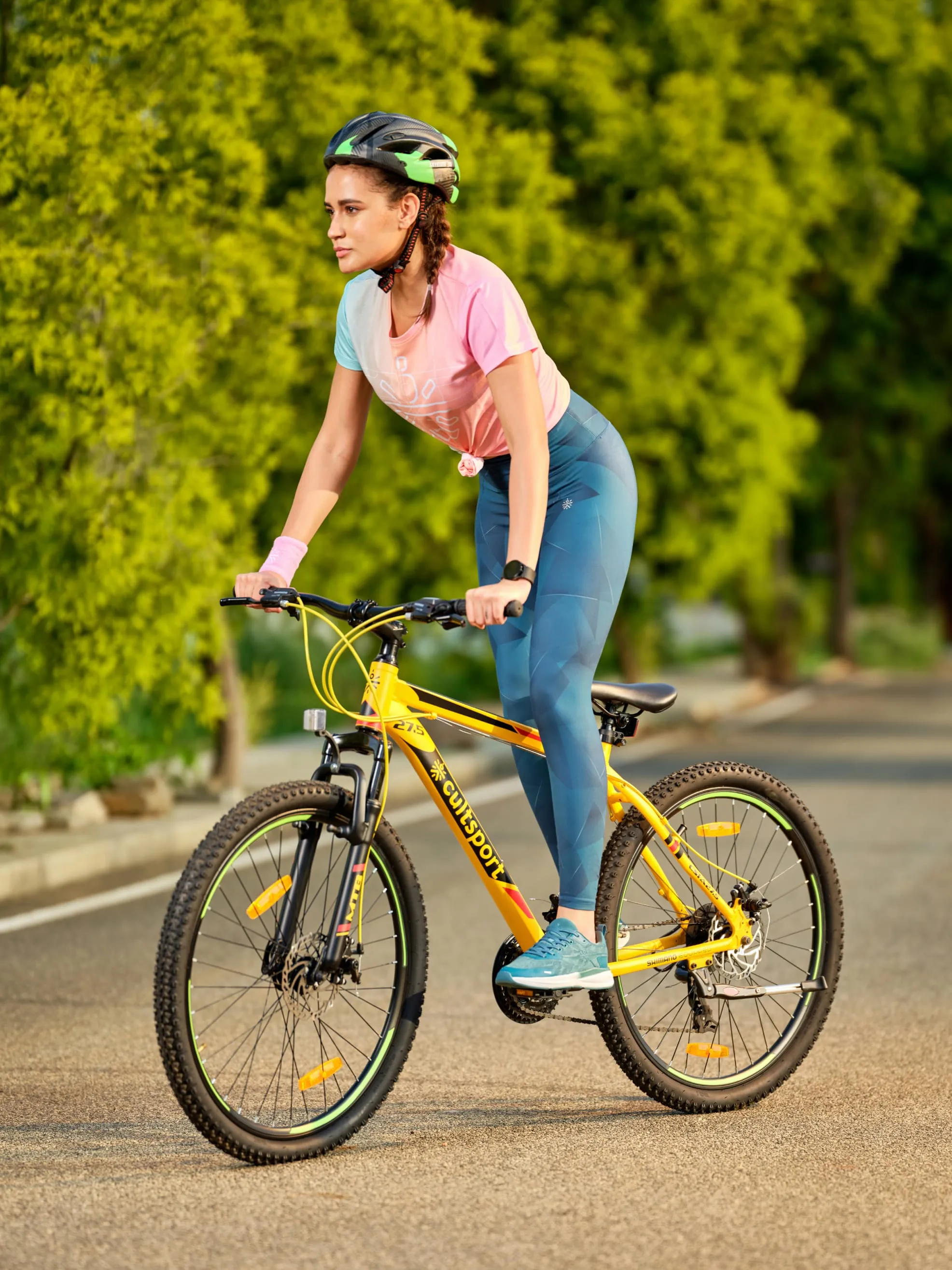 Yoma Alloy 21 Speed Shimano Gear 27.5 inch Mountain Cycle, Dual Disc Brake, Front Suspension, Double Wall Rim, Free Trainer Sessions, Cycling Event