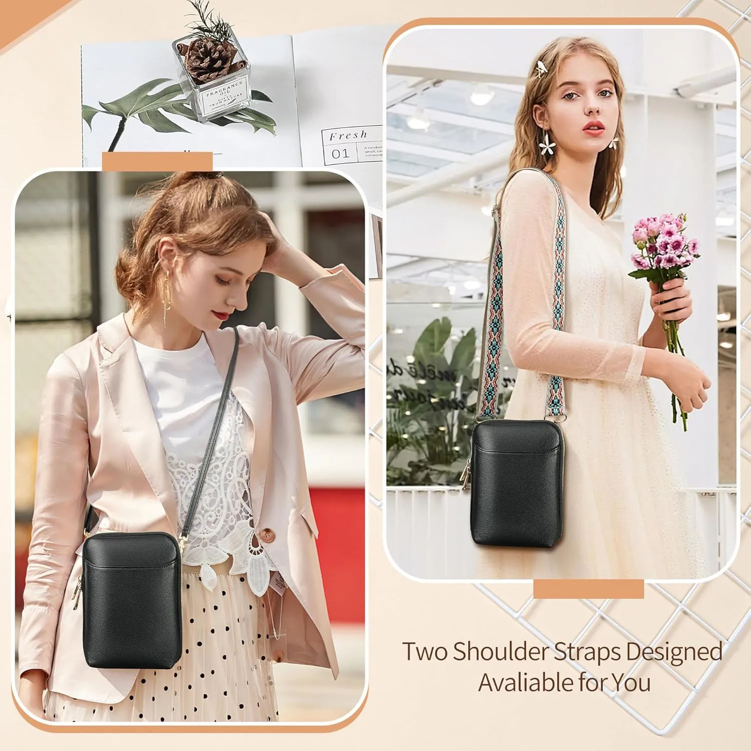 YOOLIFE Mothers Day Gifts - RFID Blocking Crossbody Bags for Women Small Sling Bag Personalized Gifts for Women Mom Her