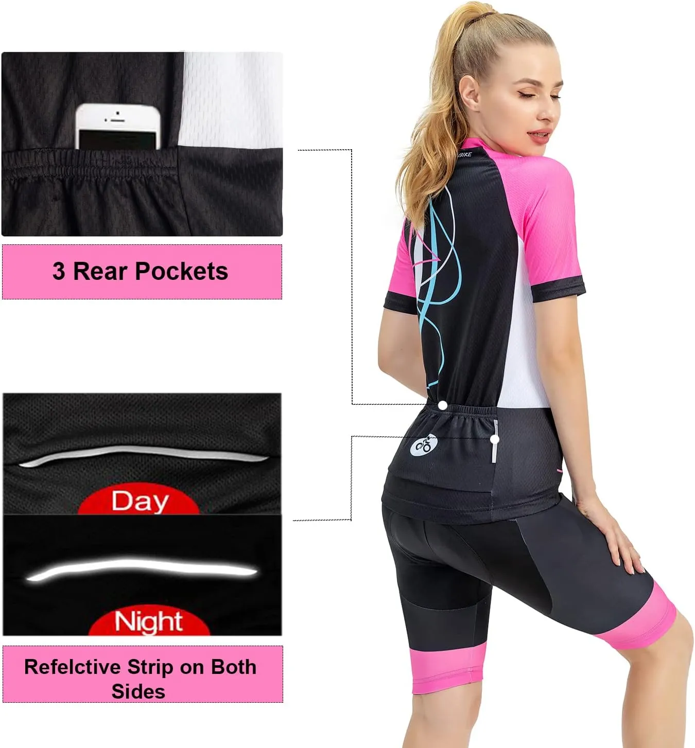 ZEROBIKE® Women's Short Sleeve Cycling Jersey Jacket Cycling Shirt Quick Dry Breathable Mountain Clothing Bike Top