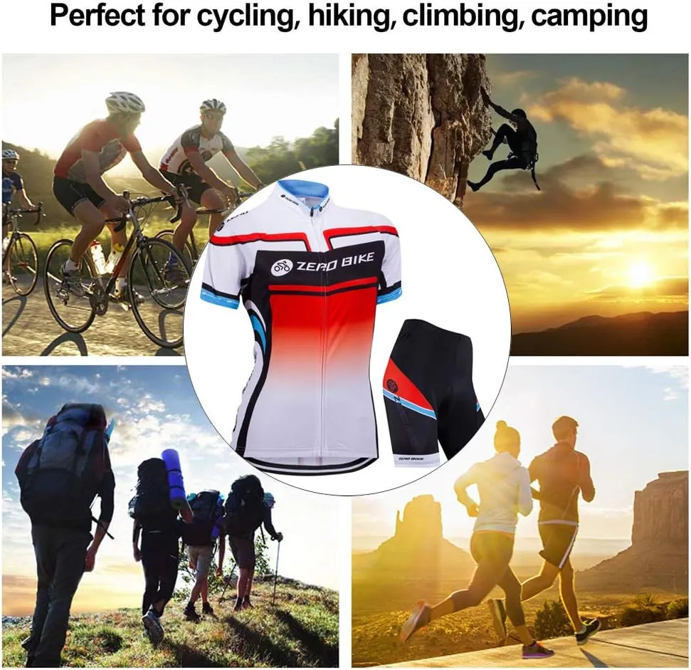 ZEROBIKE® Women's Short Sleeve Cycling Jersey Jacket Cycling Shirt Quick Dry Breathable Mountain Clothing Bike Top