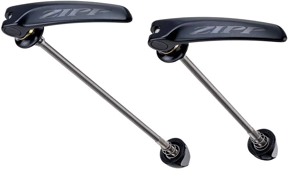 Zipp Speed Weaponry Tangente Quick Release Skewer Set: 100mm/130mm, Stainless Steel, Black With Silver Logo