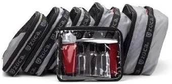 Zuca Flyer Set of 5 Packing Pouches with Toiletry Bag (Gray) / 89055900492